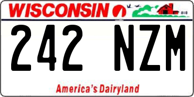 WI license plate 242NZM