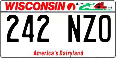WI license plate 242NZO