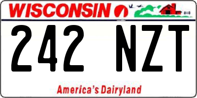 WI license plate 242NZT