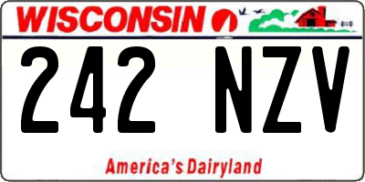 WI license plate 242NZV