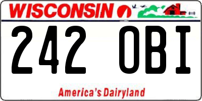 WI license plate 242OBI
