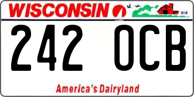 WI license plate 242OCB