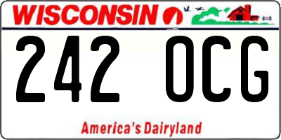 WI license plate 242OCG