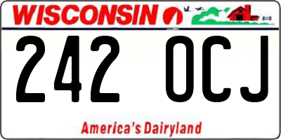 WI license plate 242OCJ