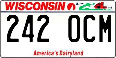 WI license plate 242OCM