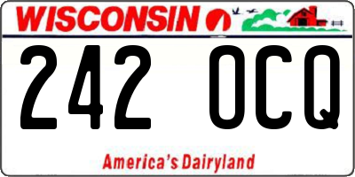 WI license plate 242OCQ