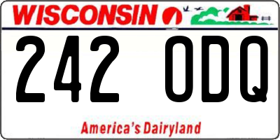 WI license plate 242ODQ