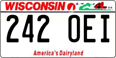 WI license plate 242OEI