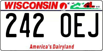 WI license plate 242OEJ