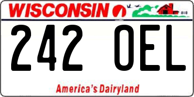 WI license plate 242OEL