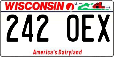 WI license plate 242OEX