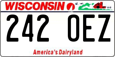 WI license plate 242OEZ