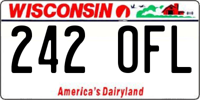 WI license plate 242OFL