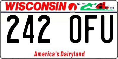 WI license plate 242OFU