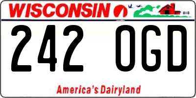 WI license plate 242OGD