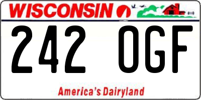 WI license plate 242OGF