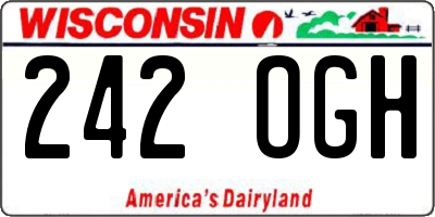 WI license plate 242OGH