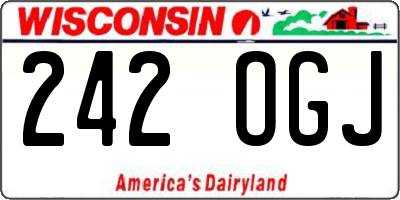 WI license plate 242OGJ
