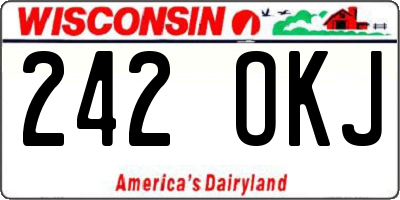 WI license plate 242OKJ