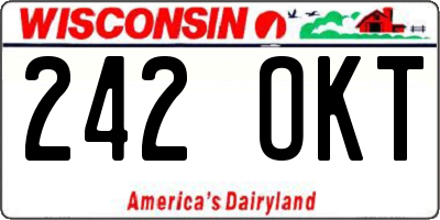 WI license plate 242OKT