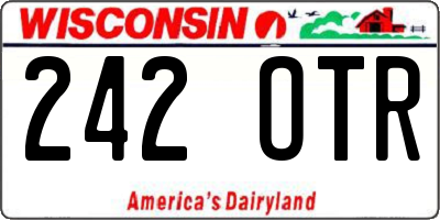 WI license plate 242OTR