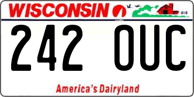 WI license plate 242OUC