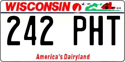 WI license plate 242PHT