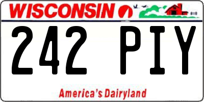 WI license plate 242PIY