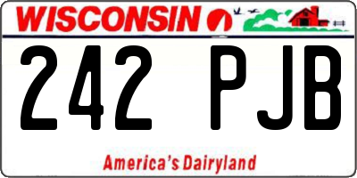 WI license plate 242PJB