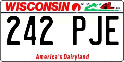 WI license plate 242PJE