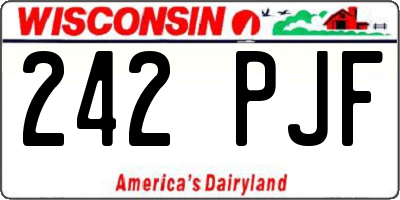 WI license plate 242PJF