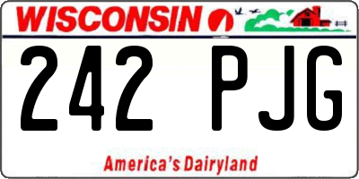 WI license plate 242PJG