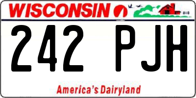 WI license plate 242PJH