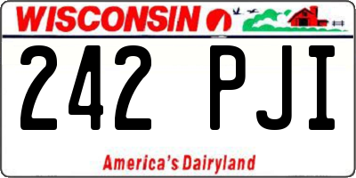 WI license plate 242PJI
