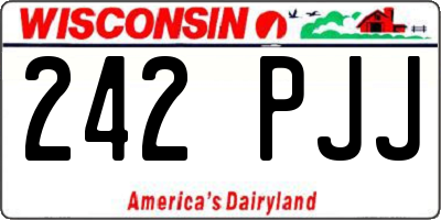 WI license plate 242PJJ