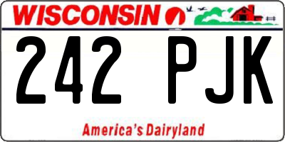 WI license plate 242PJK