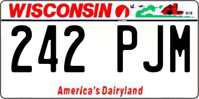 WI license plate 242PJM