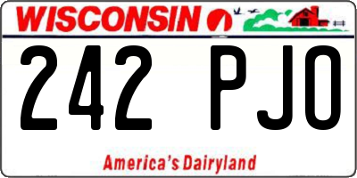 WI license plate 242PJO