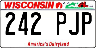 WI license plate 242PJP