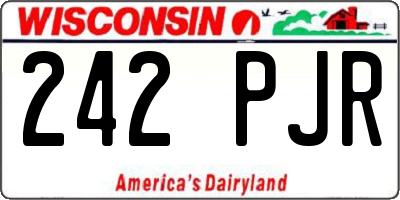 WI license plate 242PJR