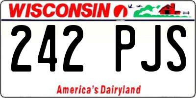 WI license plate 242PJS