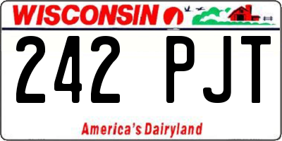 WI license plate 242PJT