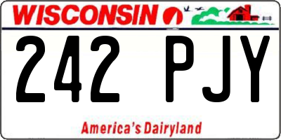 WI license plate 242PJY