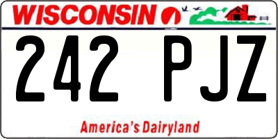 WI license plate 242PJZ