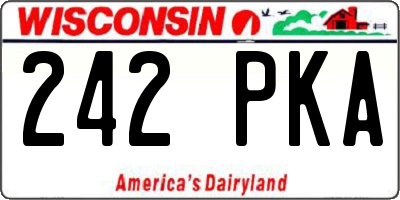 WI license plate 242PKA