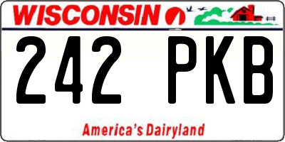 WI license plate 242PKB