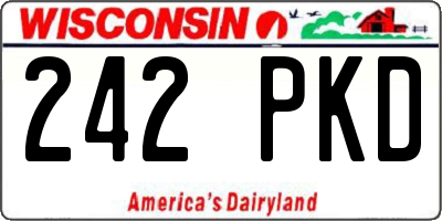 WI license plate 242PKD