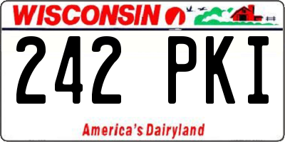 WI license plate 242PKI