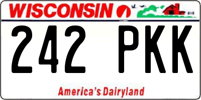 WI license plate 242PKK