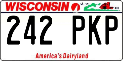 WI license plate 242PKP